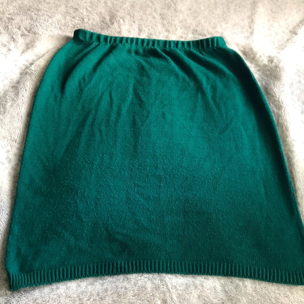 Green knit shirt